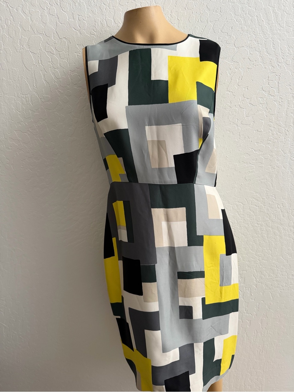 KATE SPADE Geometric Print Sleeveless Knee-Length Sheath Dress